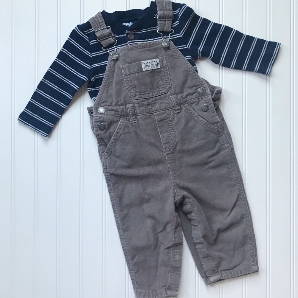 •Carter’s• corduroy overalls/waffle knit top set